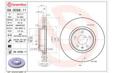 Brzdový kotouč BREMBO 09.D058.11