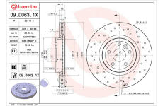 Brzdový kotouč BREMBO 09.D063.1X