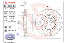 Brzdový kotouč BREMBO 09.D063.2X