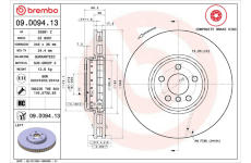 Brzdový kotouč BREMBO 09.D094.13