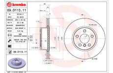 Brzdový kotouč BREMBO 09.D113.11