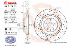 Brzdový kotouč BREMBO 09.D174.33