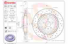 Brzdový kotouč BREMBO 09.D174.43