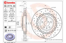 Brzdový kotouč BREMBO 09.D174.53