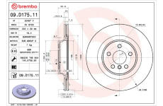 Brzdový kotúč BREMBO 09.D175.11