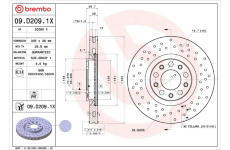 Brzdový kotouč BREMBO 09.D209.1X