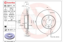 Brzdový kotúč BREMBO 09.D211.11