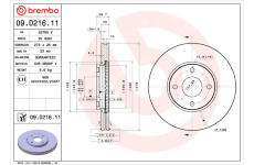 Brzdový kotouč BREMBO 09.D216.11