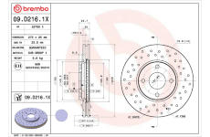 Brzdový kotouč BREMBO 09.D216.1X