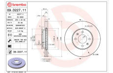 Brzdový kotouč BREMBO 09.D227.11