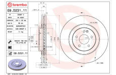 Brzdový kotouč BREMBO 09.D231.11