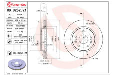 Brzdový kotouč BREMBO 09.D252.21