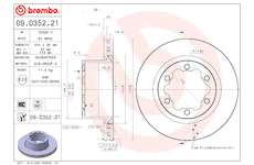 Brzdový kotouč BREMBO 09.D352.21