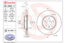 Brzdový kotouč BREMBO 09.D392.11