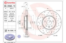 Brzdový kotúč BREMBO 09.D392.1X