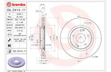 Brzdový kotúč BREMBO 09.D414.11