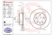 Brzdový kotouč BREMBO 09.D421.11