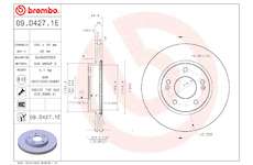 Brzdový kotouč BREMBO 09.D427.1E