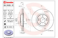 Brzdový kotouč BREMBO 09.D428.1E