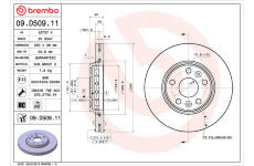 Brzdový kotúč BREMBO 09.D509.11