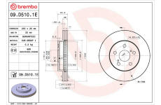 Brzdový kotouč BREMBO 09.D510.1E