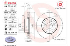 Brzdový kotouč BREMBO 09.D526.13