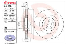 Brzdový kotúč BREMBO 09.D574.11