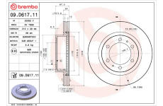 Brzdový kotouč BREMBO 09.D617.11