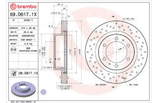 Brzdový kotouč BREMBO 09.D617.1X