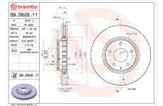 Brzdový kotouč BREMBO 09.D628.11