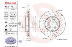 Brzdový kotouč BREMBO 09.D772.1X