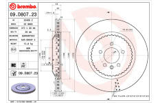 Brzdový kotouč BREMBO 09.D807.23