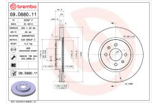 Brzdový kotouč BREMBO 09.D880.11