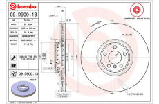 Brzdový kotouč BREMBO 09.D900.13