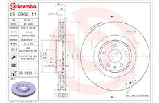 Brzdový kotouč BREMBO 09.D936.11