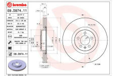 Brzdový kotouč BREMBO 09.D974.11