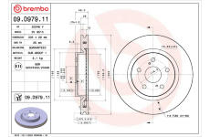 Brzdový kotouč BREMBO 09.D979.11