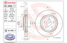 Brzdový kotouč BREMBO 09.D988.11