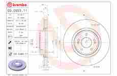 Brzdový kotouč BREMBO 09.D993.11