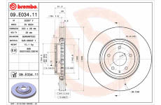 Brzdový kotouč BREMBO 09.E034.11