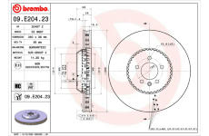 Brzdový kotouč BREMBO 09.E204.23