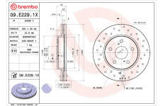 Brzdový kotouč BREMBO 09.E229.1X