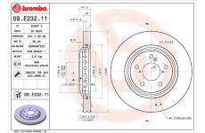 Brzdový kotouč BREMBO 09.E232.11