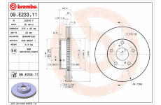 Brzdový kotouč BREMBO 09.E233.11