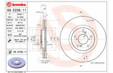 Brzdový kotouč BREMBO 09.E236.11