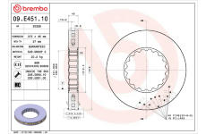 Brzdový kotouč BREMBO 09.E451.10