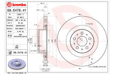 Brzdový kotouč BREMBO 09.E478.41