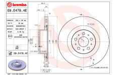 Brzdový kotouč BREMBO 09.E478.4E