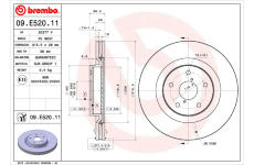 Brzdový kotouč BREMBO 09.E520.11