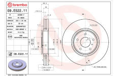 Brzdový kotouč BREMBO 09.E522.11